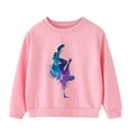 thumbnail image 2 of Cethrio Kids Girls Sweatshirts, Casual Long Sleeve Printed Pullover Tops Pink Size 4-5 T, 2 of 7