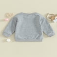 thumbnail image 4 of Hooded Sweatshirt for Baby Kids  with Long Sleeve Crew Neck and Letters Print, 4 of 9
