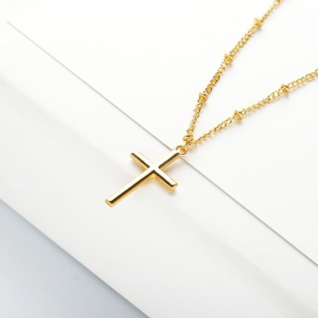 unbranded 10Ud Collar De Cruz Metálica Clásica Con Colgante Para Y Regalo