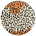 thumbnail image 3 of Leopard Print Pattern Washable Round Rug -Circle Area Rugs for Nursery Bedroom, Vintage Non Slip Non Shedding Low Pile Carpet for Living Room Coffee Table Entryway, 3 of 6