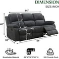 thumbnail image 4 of PonLiving Fabirc Reclining Sofa for Living Room Furniture Couch with Cupholder for Living Room/Office/Theater Seating, 4 of 5