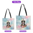 thumbnail image 5 of Happy Birthday Cute Puppy Bernese Mountain Dog with Cake Gifts Party Hat All Over Print 3D Canvas Tote Bag Berner Lover Gifts Reusable Handbag - 00029, 5 of 5