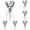White*5, variant on Artificial Pine Branches for Christmas,Christmas Tree Twig Picks,Twigs Branches Decorative Bead Sticks for Christmas Tree Decorations Wreath Vase Holiday Decor,1 Pack