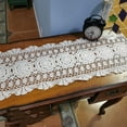 thumbnail image 3 of Crochet Table Runners Cotton Sofa Table Cover Lace Doilies Table Runner Dresser Scarf for Home Party Wedding Banquet Decoration, 3 of 6