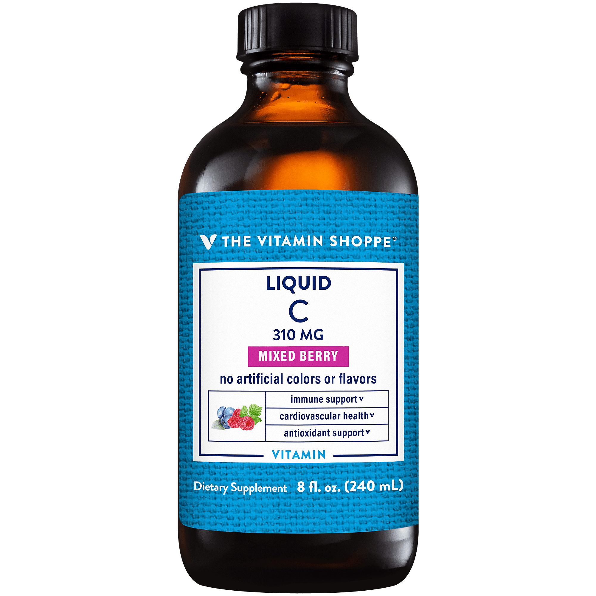 The Vitamin Shoppe Liquid Vitamin C 300MG, Antioxidant that Supports Immune and Cardiovascular Health (8 Fluid Ounces Liquid)