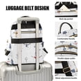 thumbnail image 3 of FORMRS Mini Backpack Purse for Women Travel Daypack Casual Shoulder Bag, Blue Cartoon Snowmen, 3 of 7