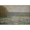 thumbnail image 2 of Claude Monet 14x11 Gold Ornate Wood Frame and Double Matted Museum Art Print Titled - Ice Breaking Up on the Seine Near Bennecourt (1893), 2 of 4