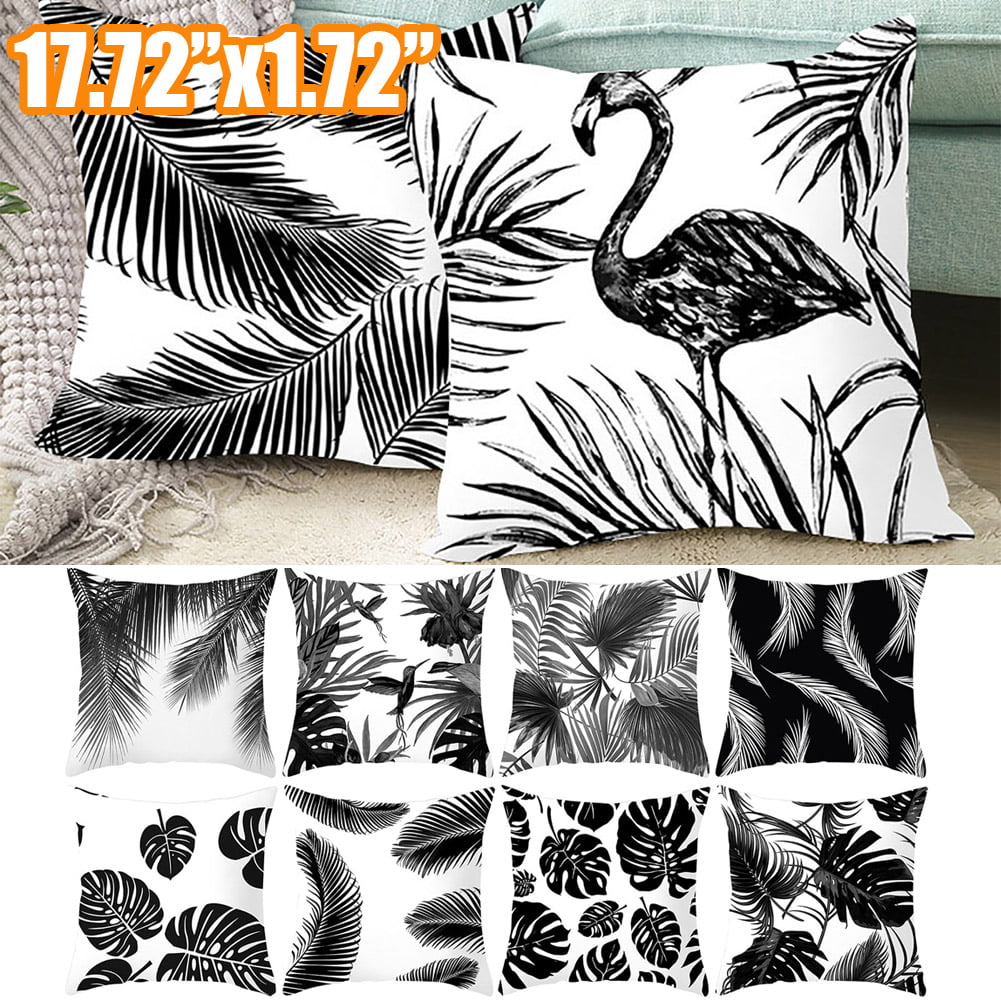 Details about   35" Black & White THE STAR Square Floor Pillow Cushion Cover Home Decor Throw