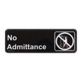 thumbnail image 1 of Winco SGN-331 No Admittance Sign - 3" x 9", Black, 1 of 1