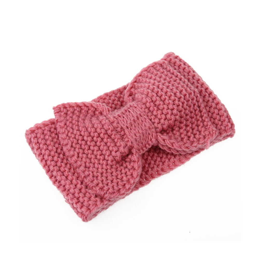 Headwrap Knitted Headband Womens Warmer Winter Crochet  Bowknot Hairband Ladies