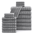 thumbnail image 4 of Casa Platino Juego de Toallas de 18 Piezas, 6 Toallas de Baño de 30x60 Pulgadas, 6 Toallas de Mano y 6 Paños, Toallas de Baño de Algodón Altamente Absorbentes - Ltimo Gris, 4 of 8