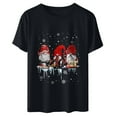 thumbnail image 4 of jsaierl Womens Christmas Shirts Short Sleeve Gnomes Pattern Tops V Neck T Shirt Bleached Dressy Casual Tees Blouse Top Women Fall Fashion 2024, 4 of 8