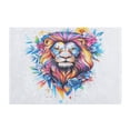 thumbnail image 2 of Bathroom Plush Absorbent Mat Combined U-Shaped Square Pad Bath Mat Fluffy Suitable For Bathroom Toilet Living Room Absorb Water Non-Slip Durable Color Art Cool Lion, 2 of 9