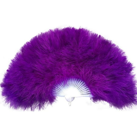 

Kreigaven Folding Portable Folding Fan Fan Feather Performance Props with Plastic Handle for Dancing/Dancing Party/Party (Handle No Tassel + No Shelf)