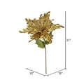 thumbnail image 2 of Vickerman OF160108 Tige de Fleur de Poinsettia d'Or&44; 15 Po., 2 of 3