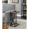 thumbnail image 1 of Convenience Concepts Tucson C End Table in Nutmeg Wood Finish and X Metal Frame, 1 of 5