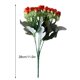 thumbnail image 2 of Ramo de rosas artificiales simulación floral decoración oficina en casa plástico falso flor rosa, naranja rojo 2 piezas sidaley HA8203-09B, 2 of 6