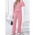thumbnail image 6 of FreshPretty 2 Piece Matching Lounge Sets for Women Fall Outfits,Airport Travel Outfit,Postpartum Going Home,Cute Comfy Loungewear,Boat Neck Long Sleeve Top,Wide Leg Pants,Winter Clothes, 6 of 7