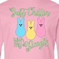 thumbnail image 4 of Inktastic Funny Easter Just Chillin' with My Peeps Long Sleeve Youth T-Shirt, 4 of 5