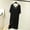 #471-Black, variant on Warop Women's Solid Color Modal V-Neck Long Sleeve Nightgown for Home and Sleep