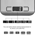 thumbnail image 5 of Digital Kitchen Scales 5kg Food Scale Stainless Steel Electronic Scales Weighing Scales, Back-Lit LCD Display, Batteries Included, 5 of 7