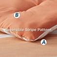 thumbnail image 4 of U by Bedsure Bed in a Bag Queen Size 7 Pieces, Burnt Orange White Striped Bedding Comforter Sets All Season Bed Set, 2 Pillow Shams, Flat Sheet, Fitted Sheet and 2, 4 of 8