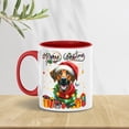 thumbnail image 2 of Merry Christmas Santa Rhodesian Ridgeback Scarf Twinkling Lights Xmas Holiday 11oz Accent Two-tone Mug Ridgebacks Dog Lover Gifts Coffee Tea Cup - 00022, 2 of 5