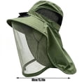 thumbnail image 3 of Solar Fan Sun Hat With Full Mosquito Net Face Shield, UV Blocking Neck Flap Breathable Cooling Headwear For Fishing Gardening Hiking Yard Work(Army Green), 3 of 6