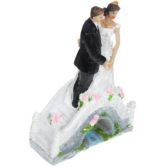 Raindrops Wedding Cake Figurines Resin Assorted Color Bride and Groom 1 Pcs