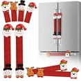 thumbnail image 2 of Christmas Refrigerator Handle Covers 8 Piece Set Santa Snowman Kitchen Appliance Covers Refrigerator Microwave Dishwasher Freezer Door Handle Cover Protector Christmas, 2 of 3