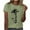 Green, variant on Sexlip Womens Short Sleeve T Shirt Patterned Text Print Crew Neck Design Soft Fabric Relaxed Silhouette for Daily Wear Black S