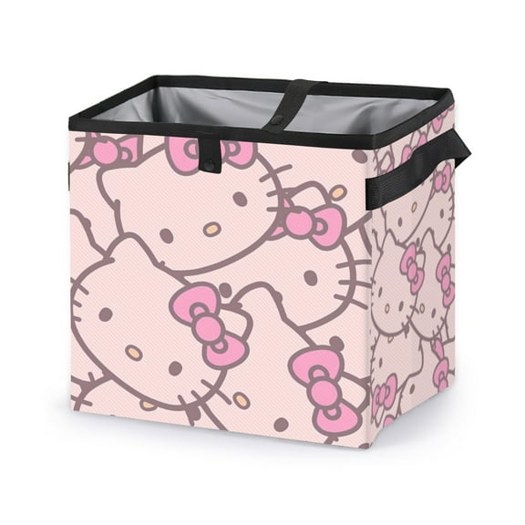 Hello kitty Car trash can, leak-proof back seat, cute trash bag hanging, suitable for SUV truck van, car trash can front seat