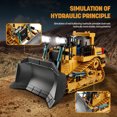 thumbnail image 4 of 9CH Metal RC Bulldozer Realistic Remote Control Kids Play Toys w+ Lights&Sound Gifts for Age 3-12+, 4 of 11