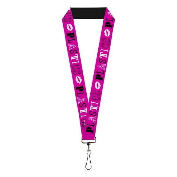 Mean Girls Lanyard, Mean Girls Plastics Collage Pink Black White, Elastic