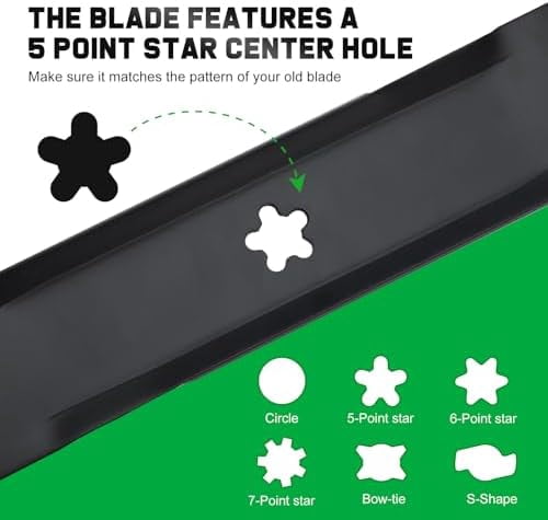 YTH22V46 46 inch Mower Blades for Hus qvarna Craftsman Poulan 405380 532405380 Z246 YTH20K46 YTH21K46 YTH22K46 YTA22V46 RZ4623 YT3000 46'' Deck Lawn Mower(High Lift)