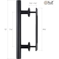 thumbnail image 5 of S&Z TOPHAND 6 FT (5-17FT) Double Gate Classic Sliding Barn Door Hardware Kit Whole Set, 12'' Door Handles，Easy to Install, Perfect for Kitchen,Living Room, Bathroom, 5 of 5