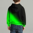 thumbnail image 5 of CYRBOKO Boys Hooded Sweatshirts, Long Sleeve Gradient Athletic Casual Pullover Tops Green Size 13-14 T, 5 of 7