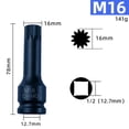 thumbnail image 1 of 1Pc Socket Adapter M5-M19 For 1/2'' Electric Wrench Ratchet Wrench 1/2'' Socket Adapter 12 Point Screwdriver Bit, 1 of 7