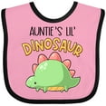 thumbnail image 3 of Inktastic Auntie's Lil' Dinosaur with Cute Stegosaurus Boys or Girls Baby Bib, 3 of 4