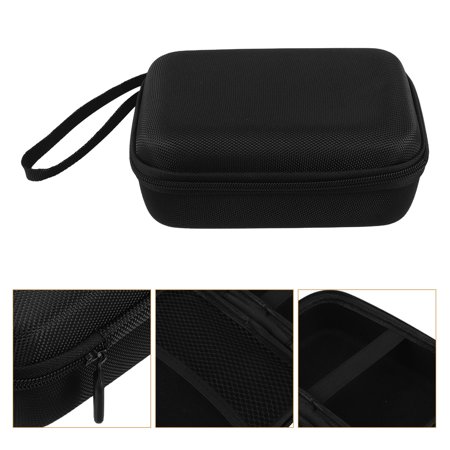 LABELEPH Black Microphone Storage Case 1Pack Rectangular Shape With Data Cable Organizer For Portable Recording Needs