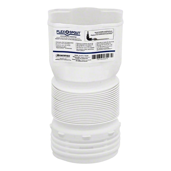 Amerimax 3 in. x 4 in. White Downspout Adapter