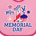 thumbnail image 4 of Inktastic My 1st Memorial Day with Cupcake and Stars Boys or Girls Baby Bib, 4 of 4