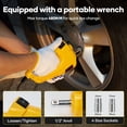 thumbnail image 5 of Naipo Electric Car Jack Kit, 5 Ton 12V Portable Battery CarJack Lifting with Electric Wrench/Built-in Tire Inflator Pump/LED Light for SUV/Sedans Yellow, 5 of 10