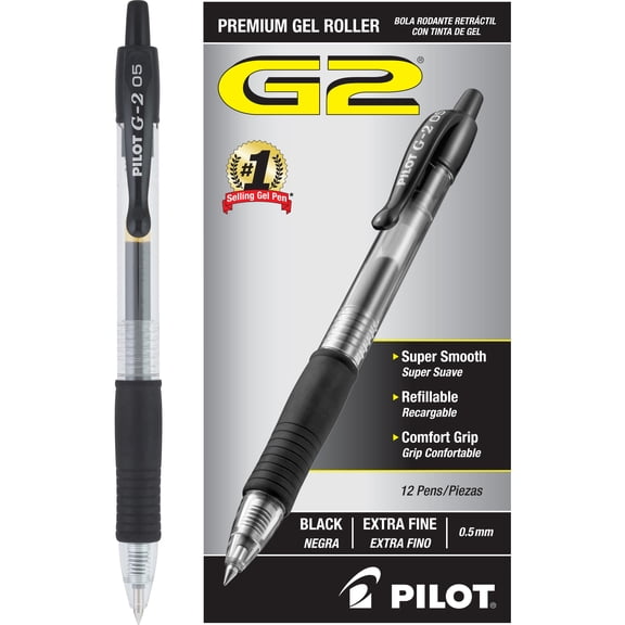 Pilot G2 Extra Fine Retractable Rollerball Pens