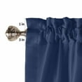 thumbnail image 5 of Navy Blue Kitchen Valances for Windows 54x18 Inch Kitchen Curtains Valances Rod Pocket Modern Pure Navy Blue Bathroom Window Valances for Window Treatment Decor, 5 of 6