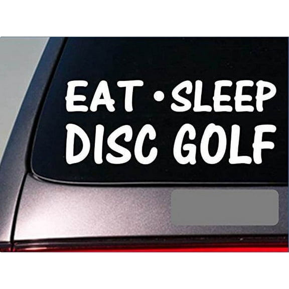 Eat Sleep Disc Golf Sticker *G850* 8" vinyl driver putter disc shoes series