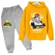 thumbnail image 3 of Sudadera con capucha y pantalones de Super Mario para niños, traje de 2 piezas, ropa de otoño y primavera para niños y niñas, sudadera con estampado de dibujos animados, trajes deportivos informales,, 3 of 5