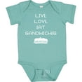 thumbnail image 3 of Inktastic Live Love Sandwiches Boys or Girls Baby Bodysuit, 3 of 5
