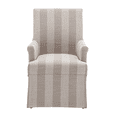 thumbnail image 3 of Wovenbyrd Lakeshore Classic Covered Arm Chair - Tan and Linen Stripe, 3 of 8
