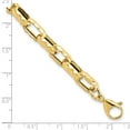 thumbnail image 5 of 14K Polished Hollow Hammered Link Bracelet, 5 of 6